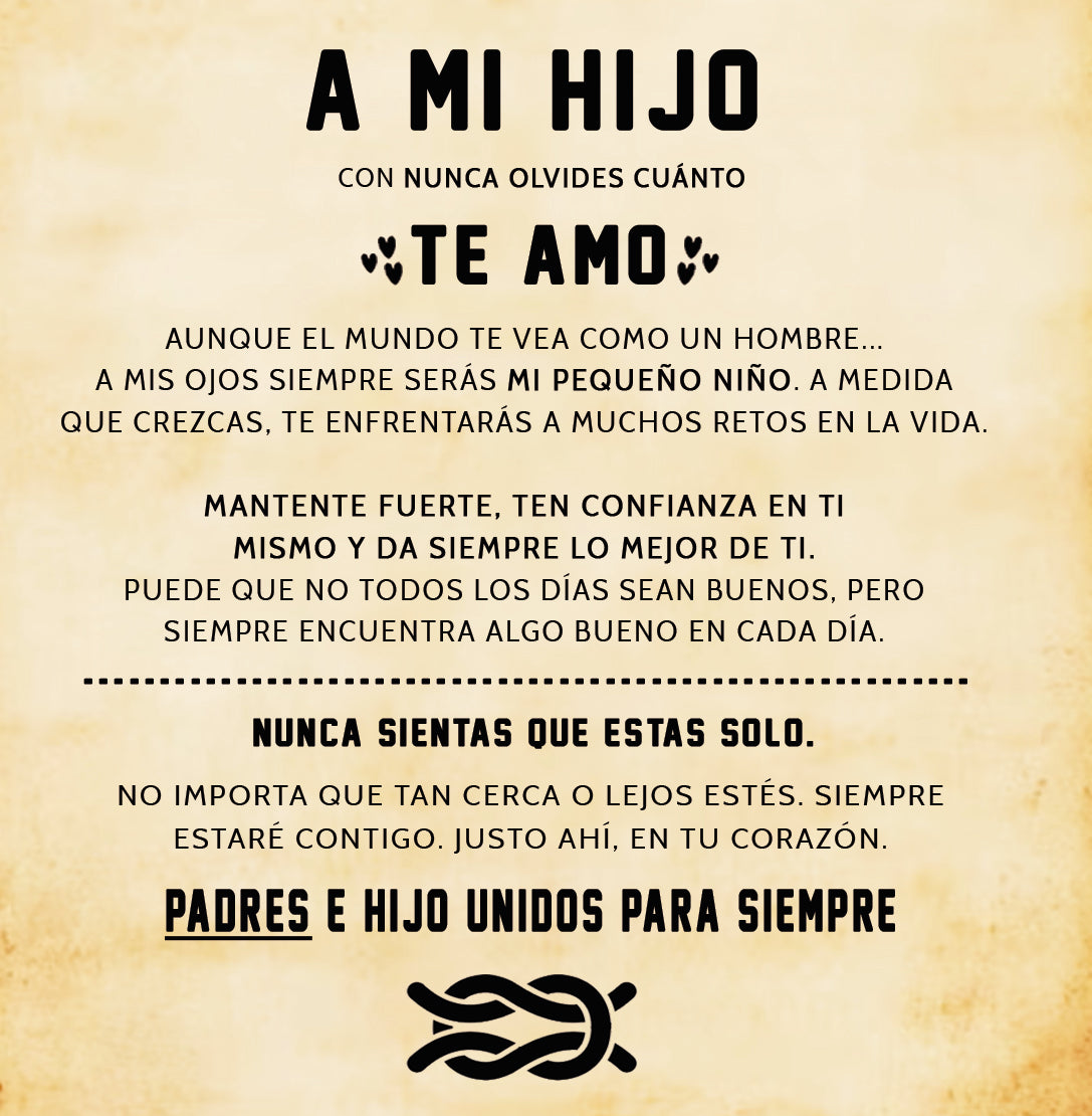 "Para Mi Hijo" - Pulsera con Nudo Infinito