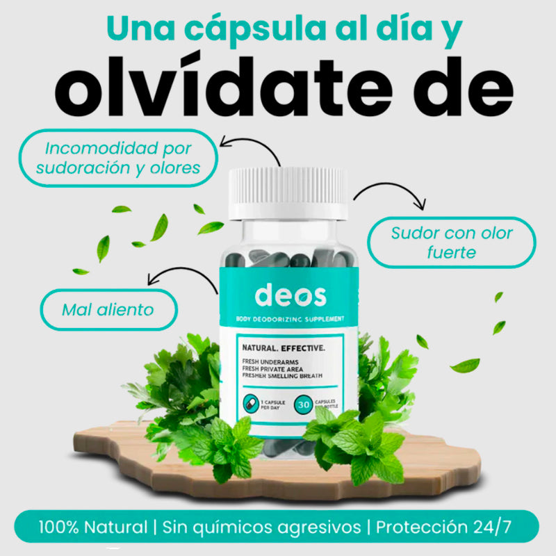 DEOS™ - Control de Olores Corporales (30 Cap)