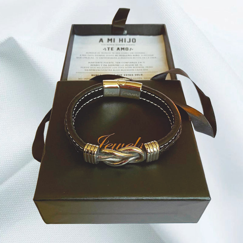 "Para Mi Hijo" - Pulsera con Nudo Infinito