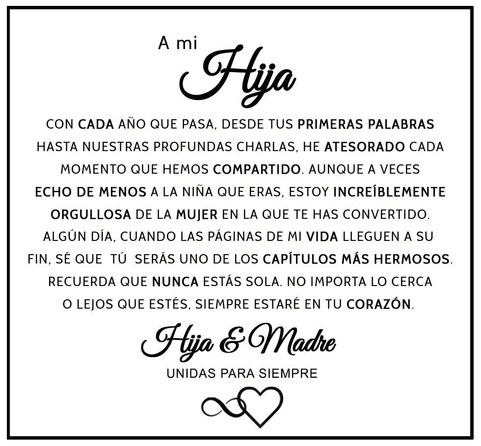 Pulsera de Conexión Infinita - A MI HIJA